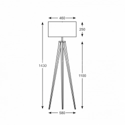 LAMPA PODŁOGOWA ZUMA LINE MARESCA FLOOR TS-170429F-WH - zdjęcie dodatkowe 1